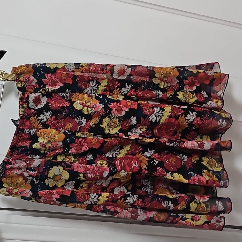 Ingredients Vibrant Floral A-Line Skirt
